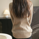 Women's 100% Merino Wool Turtleneck Sweater 2025 Fall Winter Long Sleeve Warm Soft Ribbed Knit Pullover Sweater