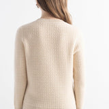 Mongolian Cashmere Textured Crewneck Sweater