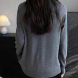 Women's Merino Wool Cardigan Crew Neck Fall Winter Long Sleeve First-Line Ready to Wear Seamless Knit Cardigan