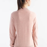 Women's Merino Wool Sweater 2025 Fall Winter Mock Neck Long Sleeve First-Line Ready to Wear Seamless Knit Sweater