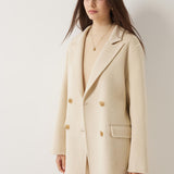 100% Merino Wool Double Breasted Pea Coat