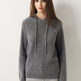 Maglione con cappuccio 30% cashmere 70% lana merino
