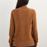 100% Pure Cashmere Women's Sweater Mock Neck Long Sleeve Warm Soft 2025 Fall Winter Knit Pullover