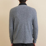 Men's 100% Merino Wool Cardigan Sweater 2025 Fall Winter Casual V Neck Warm Soft Long Sleeve Knitted Sweater