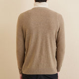 Men's 100% Merino Wool Cardigan Sweater 2025 Fall Winter Casual V Neck Warm Soft Long Sleeve Knitted Sweater