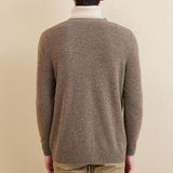 Men's 100% Merino Wool Cardigan Sweater 2025 Fall Winter Casual V Neck Warm Soft Long Sleeve Knitted Sweater