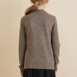 Girls 100% Merino Wool Cardigan 2025 Fall Winter Kids Crew Neck Warm Soft Long Sleeve Knit Cardigan Sweater