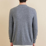 Men's 100% Merino Wool Sweater 2025 Fall Winter Casual Mock Neck Warm Soft Long Sleeve Knitted Sweater