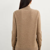 100% Pure Cashmere Women's Sweater Mock Neck Long Sleeve Warm Soft 2025 Fall Winter Knit Pullover