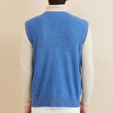 Men's 100% Merino Wool Sweater Vest 2025 Fall Winter Casual Solid V Neck Soft Sleeveless Knitted Sweater Vest