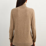Women's 100% Pure Cashmere Sweater Turtleneck Long Sleeve Warm Soft 2025 Fall Winter Knit Pullover