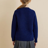 Girls Crew Neck 100% Merino Wool Sweater 2025 Fall Winter Kids Warm Soft Long Sleeve Knitted Pullover Sweater