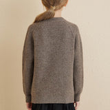 Girls Crew Neck 100% Merino Wool Sweater 2025 Fall Winter Kids Warm Soft Long Sleeve Knitted Pullover Sweater