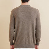 Men's 100% Merino Wool Sweater 2025 Fall Winter Casual Mock Neck Warm Soft Long Sleeve Knitted Sweater