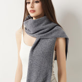 100% Merino Wool Knit Wrap Shawl with Sleeves