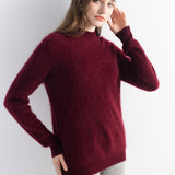 Chanyarn Women's 100% Cashmere Sweater Luxury Hairy Warm Top Mock Neck 2025 Fall Winter Long Sleeve Soft Knit Pullover