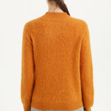 Chanyarn Women's 100% Merino Wool Luxury Soft Fall Winter Warm Long Sleeve Mock Neck Brushed Fuzzy Pullover Sweater