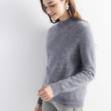 Chanyarn Women's 100% Cashmere Sweater Luxury Hairy Warm Top Mock Neck 2025 Fall Winter Long Sleeve Soft Knit Pullover