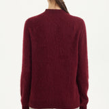 Chanyarn Women's 100% Merino Wool Luxury Soft Fall Winter Warm Long Sleeve Mock Neck Brushed Fuzzy Pullover Sweater