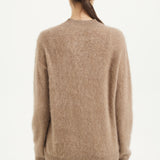 Chanyarn Women's 100% Merino Wool Luxury Soft Fall Winter Warm Long Sleeve Mock Neck Brushed Fuzzy Pullover Sweater