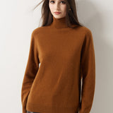 30% Cashmere 70% Merino Wool Seamless Turtleneck Sweater