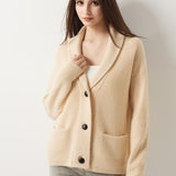 30% Cashmere 70% Merino Wool Cardigan Sweater