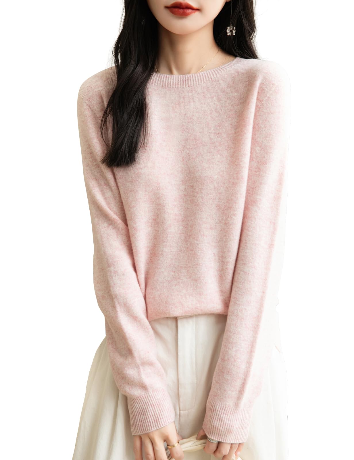 100% Merino Wool 3D-Seamless Crewneck Sweater