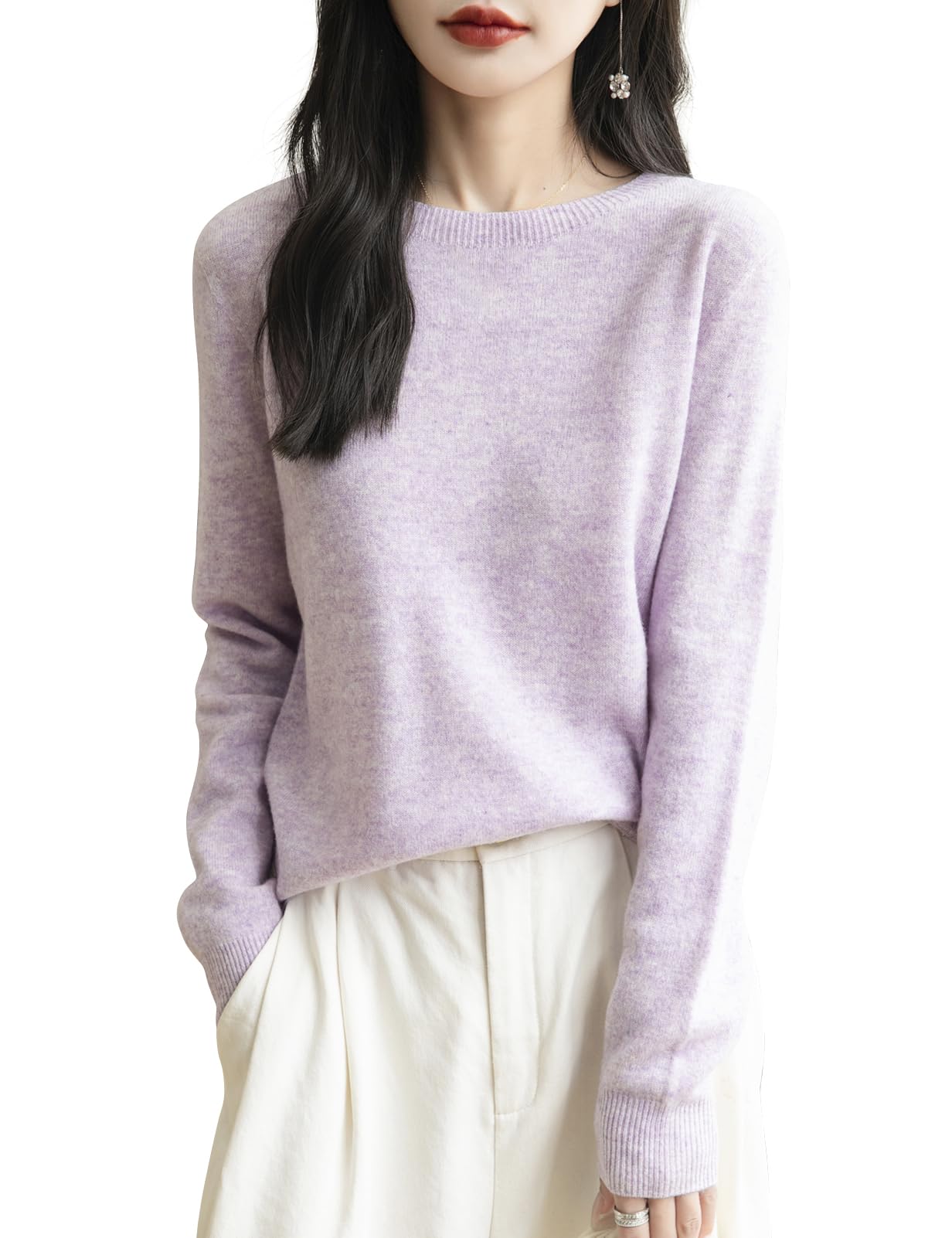 100% Merino Wool 3D-Seamless Crewneck Sweater