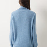 30% Cashmere 70% Merino Wool Seamless Turtleneck Sweater