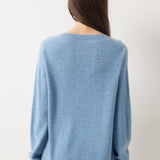 30% Cashmere 70% Merino Wool Seamless Crew Neck Sweater