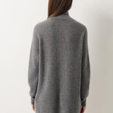 30% カシミア 70% メリノウール ハーフジップ セーター