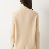 30% Cashmere 70% Merino Wool Turtle Neck Cardigan