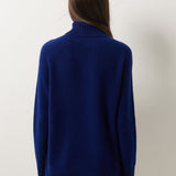 Pull à col roulé sans couture 100 % laine mérinos