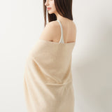 100% Merino Wool Knit Wrap Shawl with Sleeves
