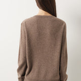 30% Cashmere 70% Merino Wool Seamless Crew Neck Sweater