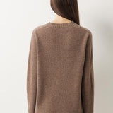 Pull à col rond sans couture 100 % laine mérinos