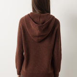 Maglione con cappuccio 30% cashmere 70% lana merino