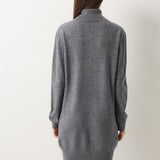 100% Merino Wool Turtleneck Knit Sweater Dress