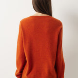 30% Cashmere 70% Merino Wool Seamless Crew Neck Sweater