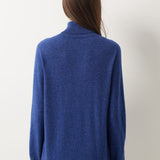 30% Cashmere 70% Merino Wool Seamless Turtleneck Sweater