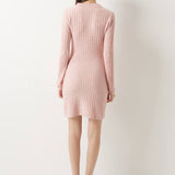 Vestido suéter 100% lã Merino com decote em V