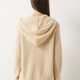 30% Cashmere 70% Merino Wool Zip Hooded Cardigan