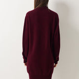 100% Merino Wool Turtleneck Knit Sweater Dress