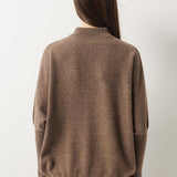 100% Merino Wool Mock Neck Batwing Sweater