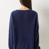Suéter sem costura 100% lã Merino com gola redonda