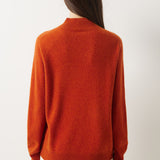 30% Cashmere 70% Merino Wool Seamless Mock Neck Sweater