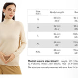 Women's 100% Pure Cashmere Sweater Turtleneck Long Sleeve Warm Soft 2025 Fall Winter Knit Pullover