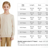 Chanyarn Girls 100% Merino Wool Sweater 2025 Fall Winter Kids Solid Crew Neck Warm Soft Long Sleeve Knit Pullover Jumper