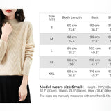 Chanyarn Women's 100% Merino Merino Wool Séter 2025 Otoño Invierno Solid Mock Cuella de manga larga Sweater Jumper