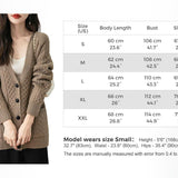 Chanyarn Women's 100% Merino Wool Sweater 2025 Fall Winter V Neck Long Sleeve Vintage Cable Knitted Cardigan Sweater